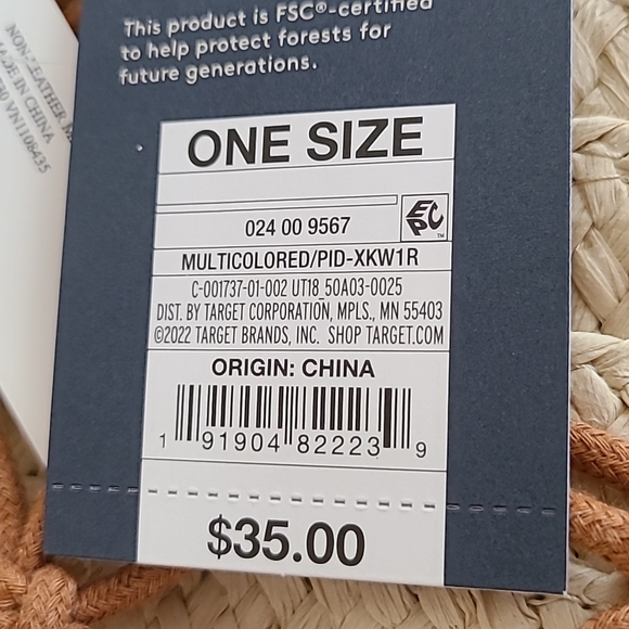 Universal Thread Straw Weaved Handbag - Picture 10 of 11